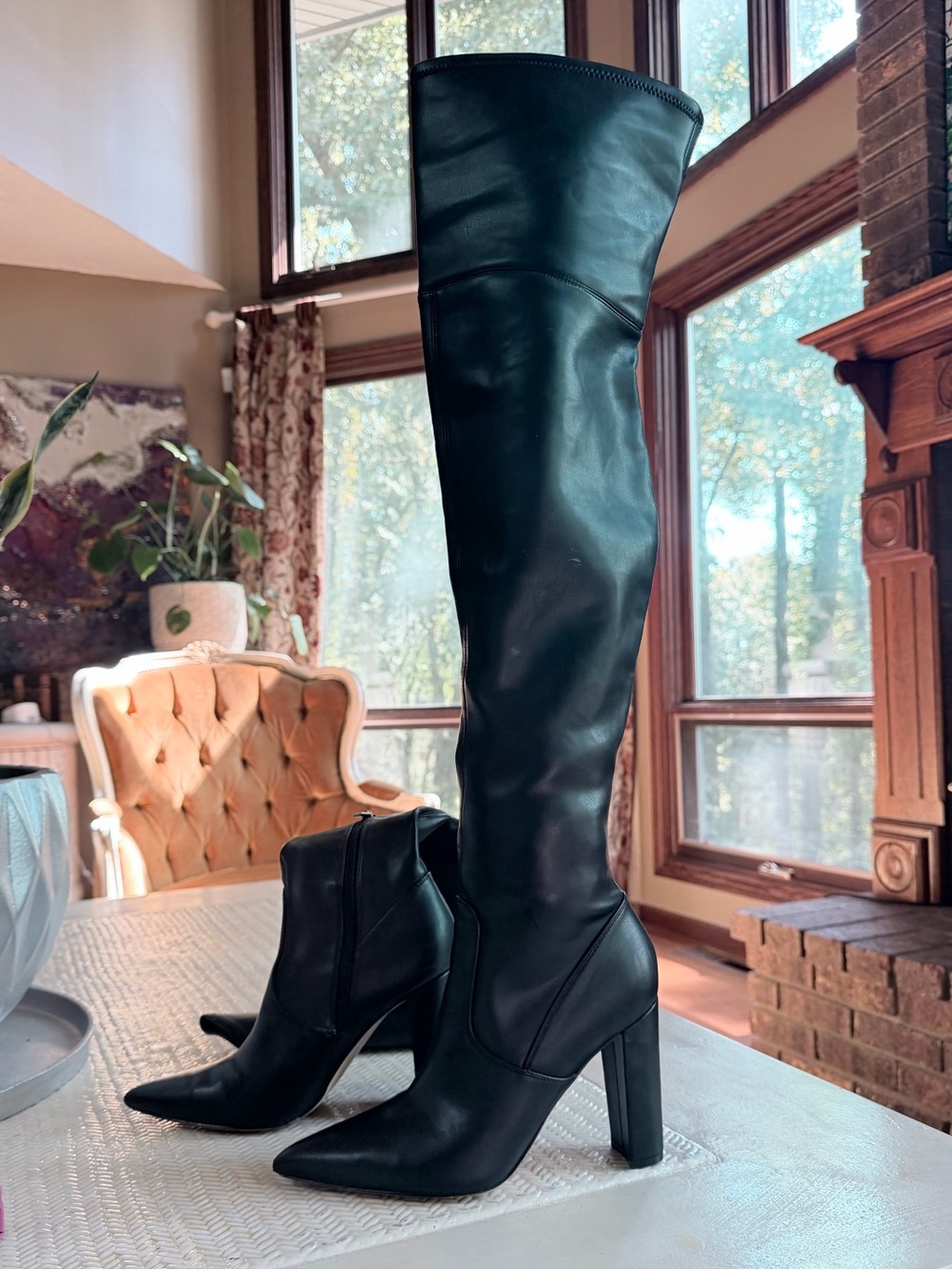 — Sexy & ‘Don’t Waste My Time’ AF — Marc Fisher Black Over-the-Knee Boots 8
